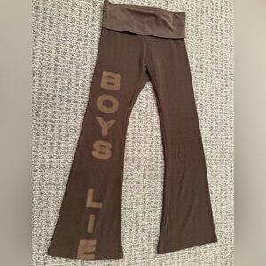 Brown Boys Lie Flare Leggings